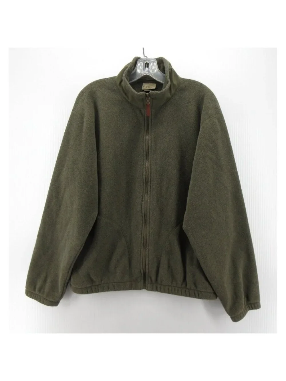 VINTAGE LL Bean Jacket Small Fleece Bomber Coat Full Zip USA Made 90s